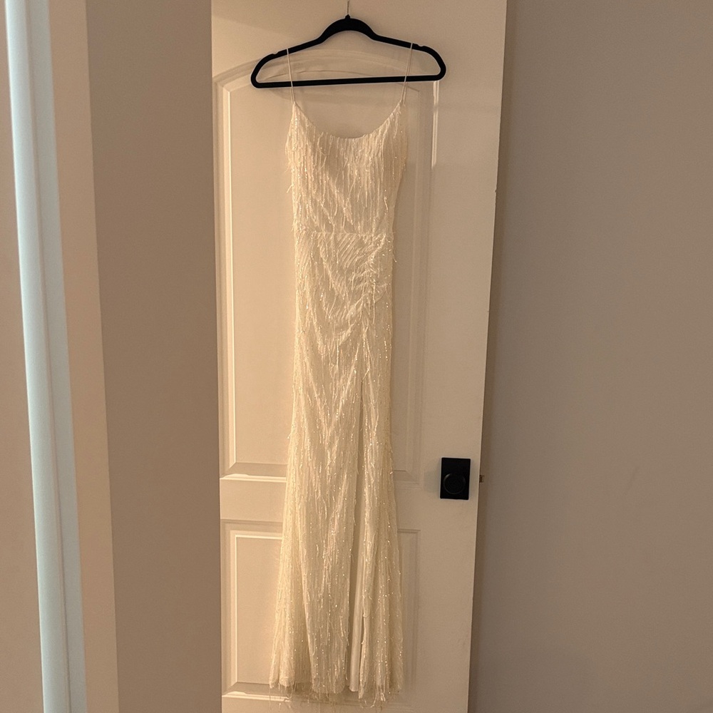 B Darlin Cream Maxi Dress